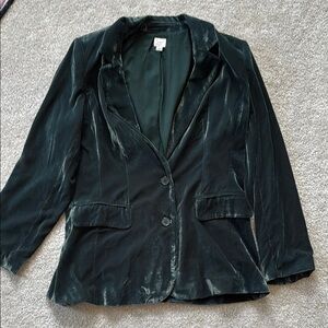A new day dark green velvet blazer L